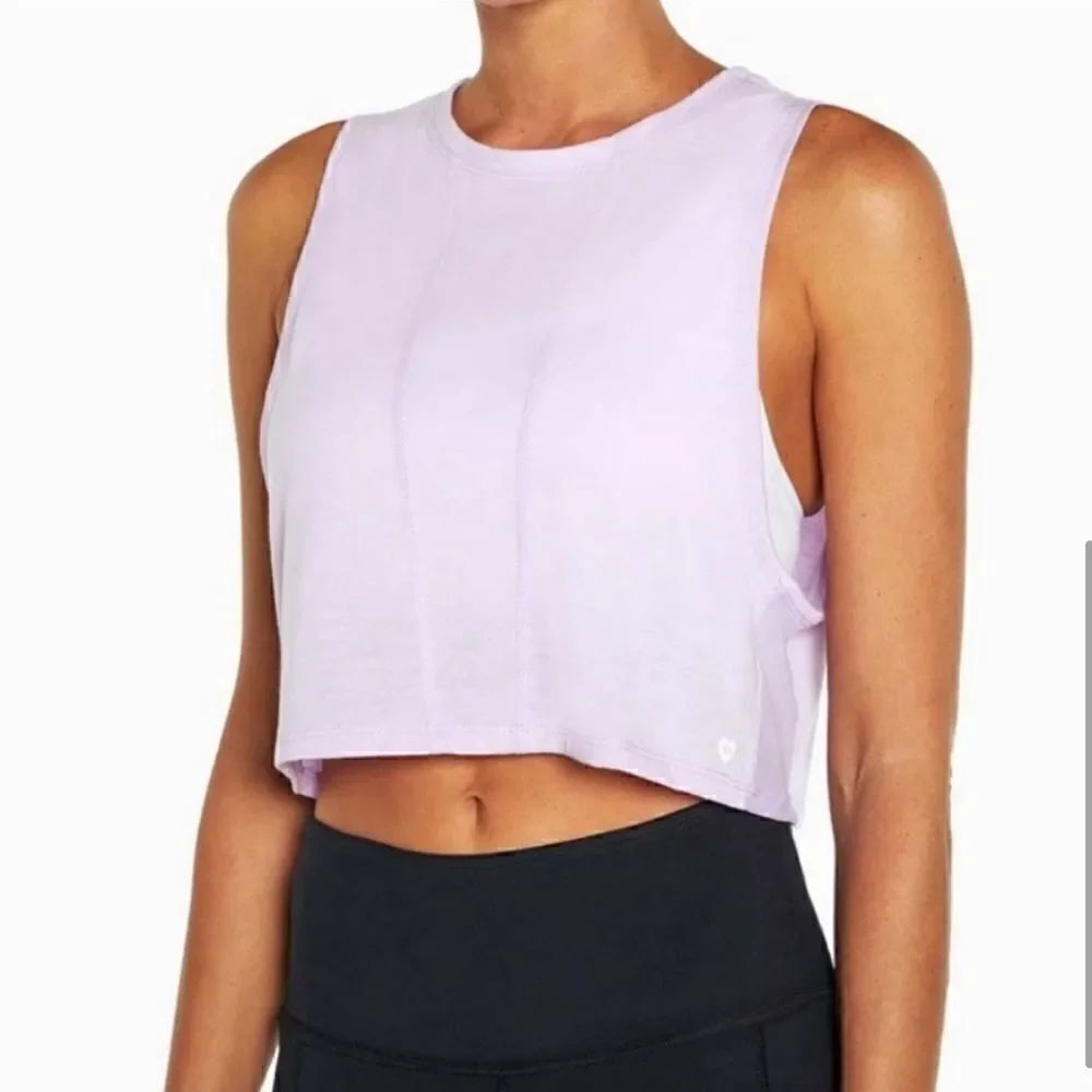 Wildfox Sweat Corrinne Crop Tank Purple Orchid Bloom NEW
